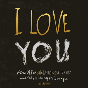 我爱你手刻字照片