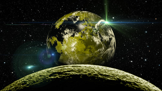 胞外星球。这幅图像由美国国家航空航天局提供的元素