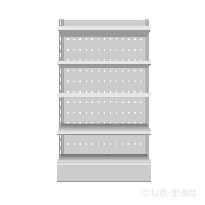 现实的超市货架矢量图