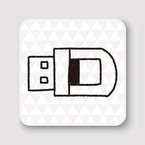 usb 涂鸦绘图矢量图矢量图