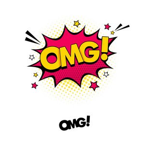 幽默的演讲,泡沫与表达式文本 omg !