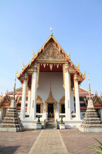 在曼谷，泰国佛寺 卧佛庙
