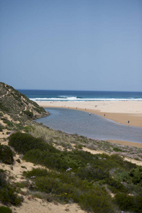 在与阿莫多海滩科萨特 Vicentina 海岸