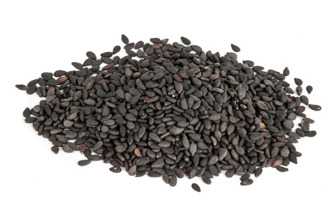 芝麻植物黑芝麻或植物名称芝麻种子照片