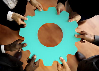 支持企业团队概念照片