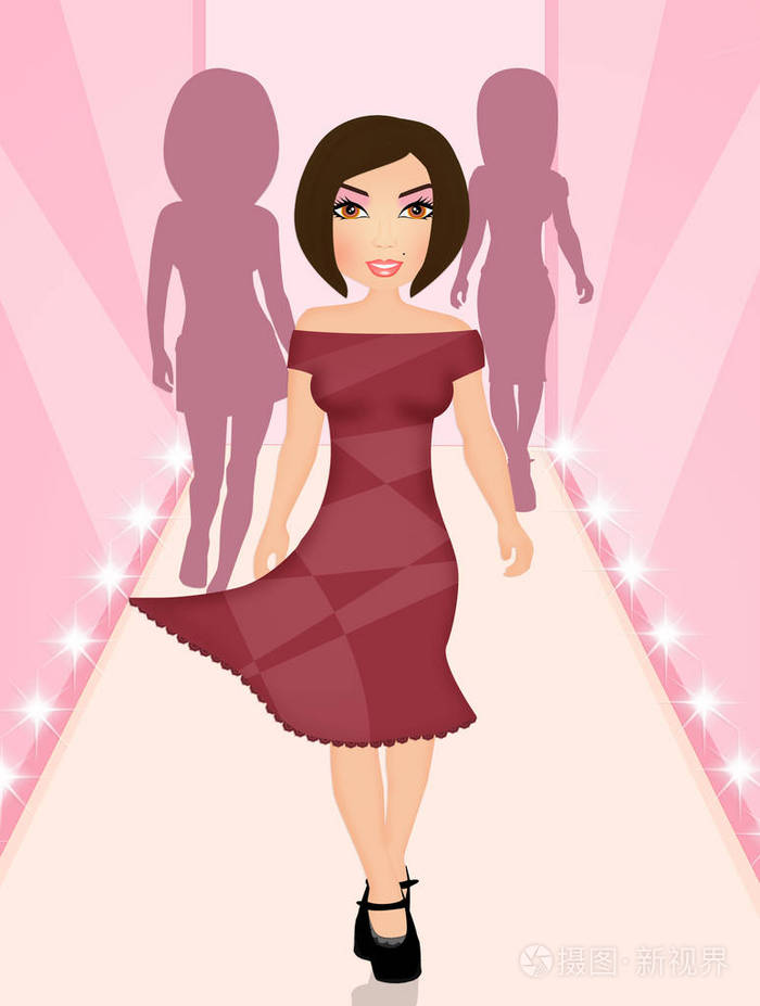 时装秀的插图