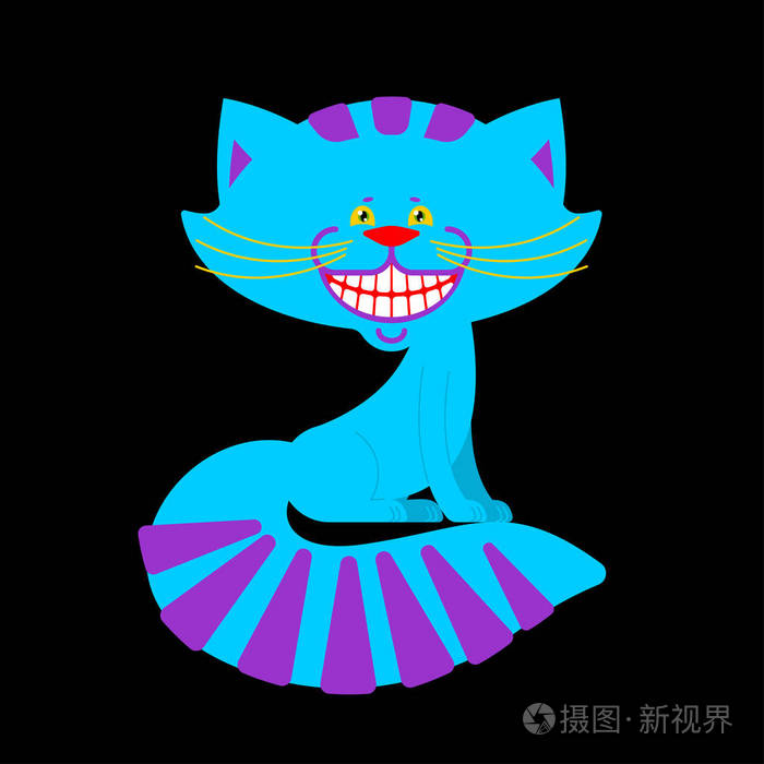 柴郡猫微笑孤立神奇宠物爱丽丝梦游仙境