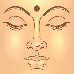 泰国佛头矢量佛陀,民族剪影德国的佛教寺庙垃圾橙色背景黑色佛剪影