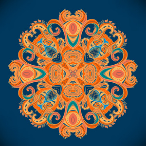 印度圆花纹曼荼罗照片