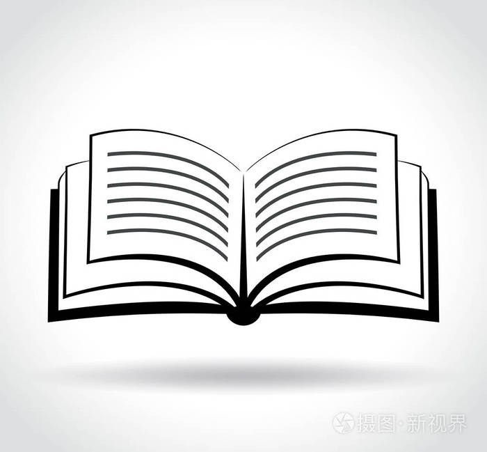 在白色背景上的书本图标