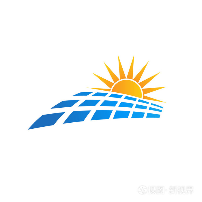 太阳太阳能面板标志