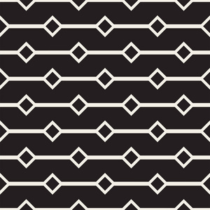 格子图案抽象几何线条.无缝矢量背景.黑色和白色简单重复纹理照片