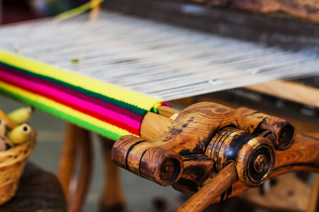 织造织机和线程的纱