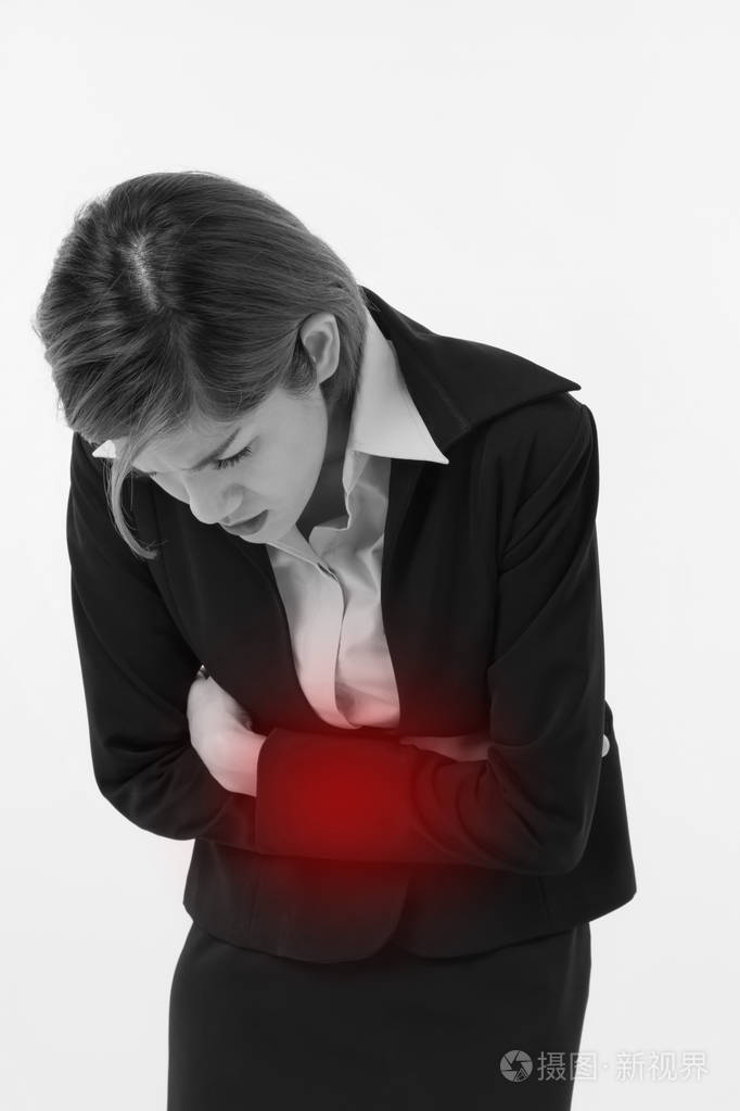患有胃痛胃酸胃炎的女商人