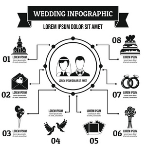 婚礼信息概念简单风格