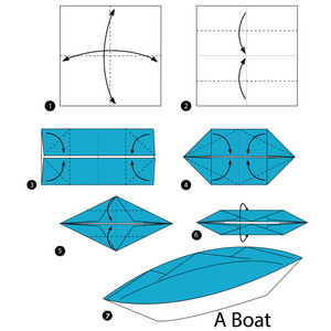 如何折纸船在日落河附近的折纸船的妇女持有打开的书纸船在暴风雨中