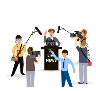 直播新闻的概念照片