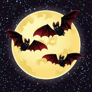 蝙蝠飞到月亮