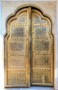 金色的大门的 Hawa 在斋浦尔，拉贾斯坦邦，印度泰姬陵