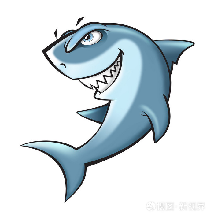 鲨鱼卡通插图