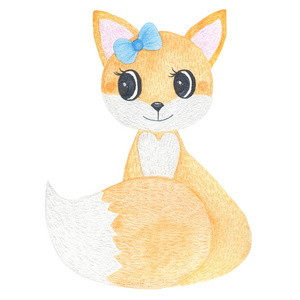 手绘可爱狐狸图片