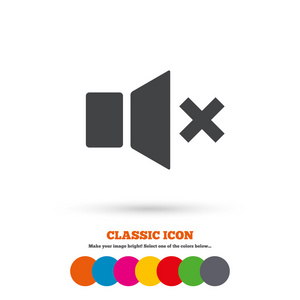 扬声器静音，没有声音的图标