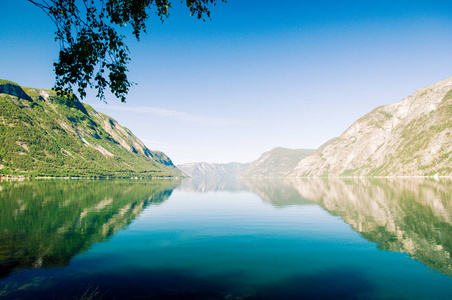 Sognefjord 在挪威的峡湾景观