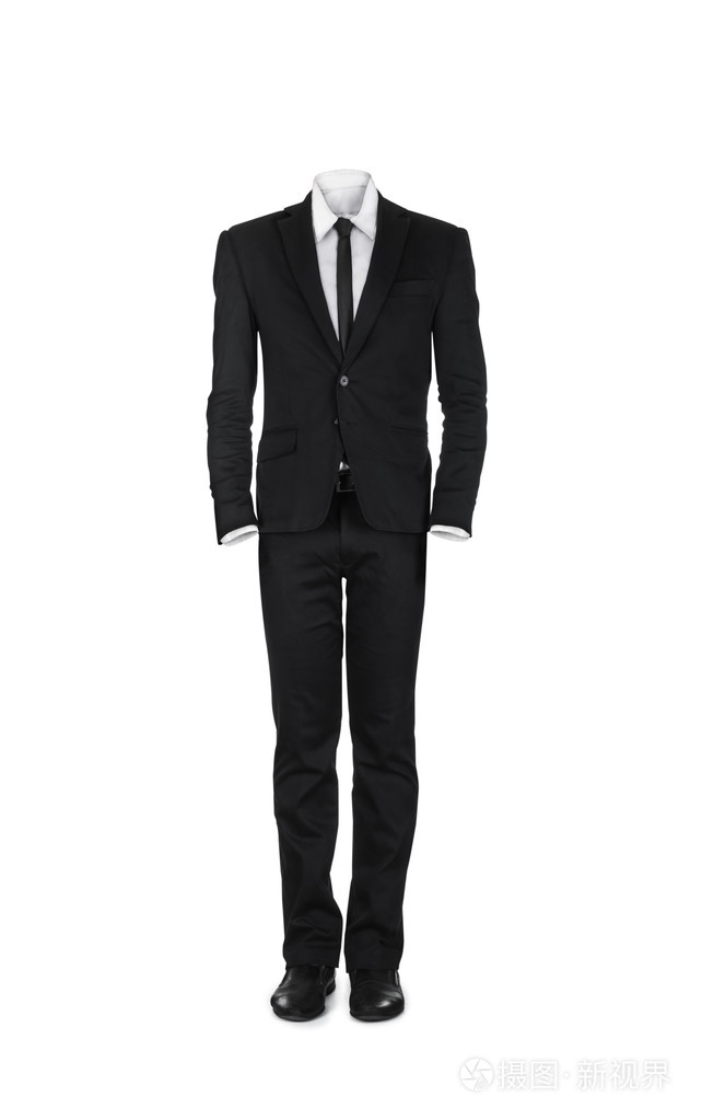 空白男西装上孤立的白色背景