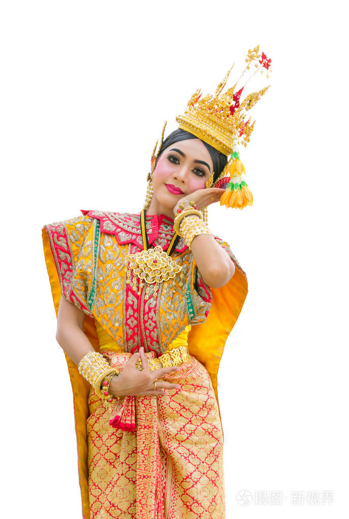 泰国舞蹈在蒙面孔敬benjakai文学罗摩衍那