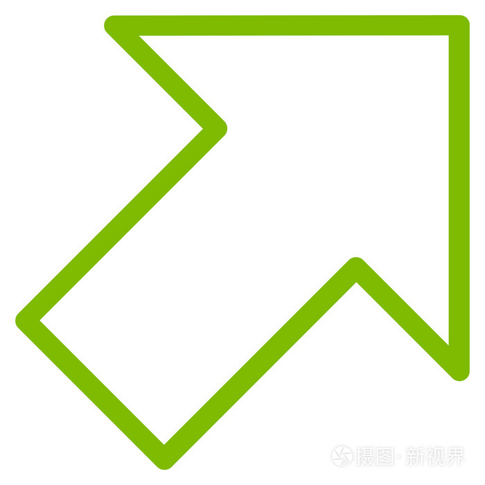 向上的笔触矢量图标右箭头