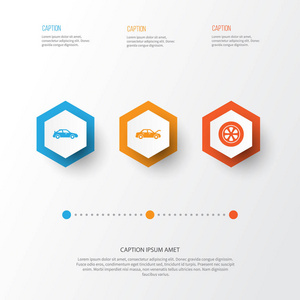 汽车图标设置。固定，车轮 交叉和其他元素的集合。此外包括汽车 汽车 交叉符号