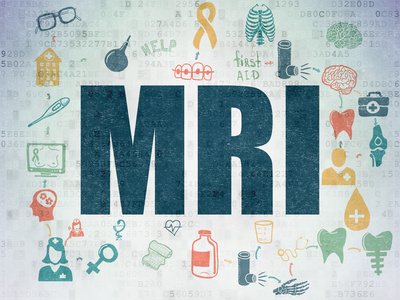 健康概念数字纸背景MRI