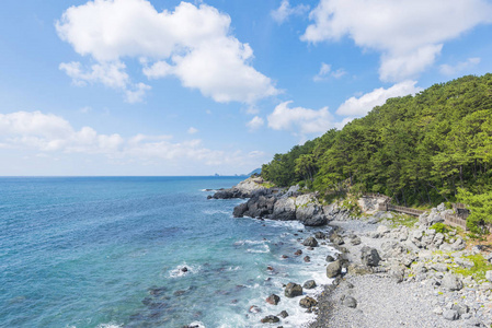 在韩国釜山海云台海水浴场图片