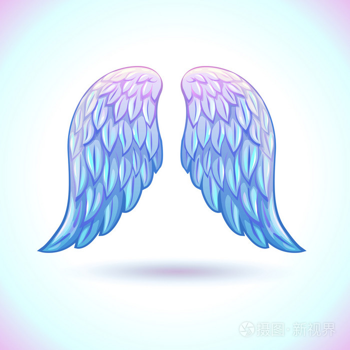 美丽的卡通天使翅膀