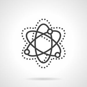 粒子相互作用模型简单线向量icon照片