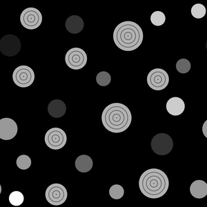 无缝的白色和黑色模式与圈子照片