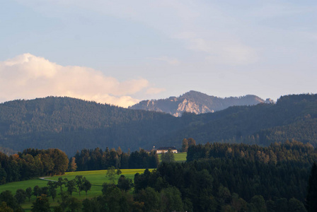 在奥地利 Gmunden 附近的景观形象