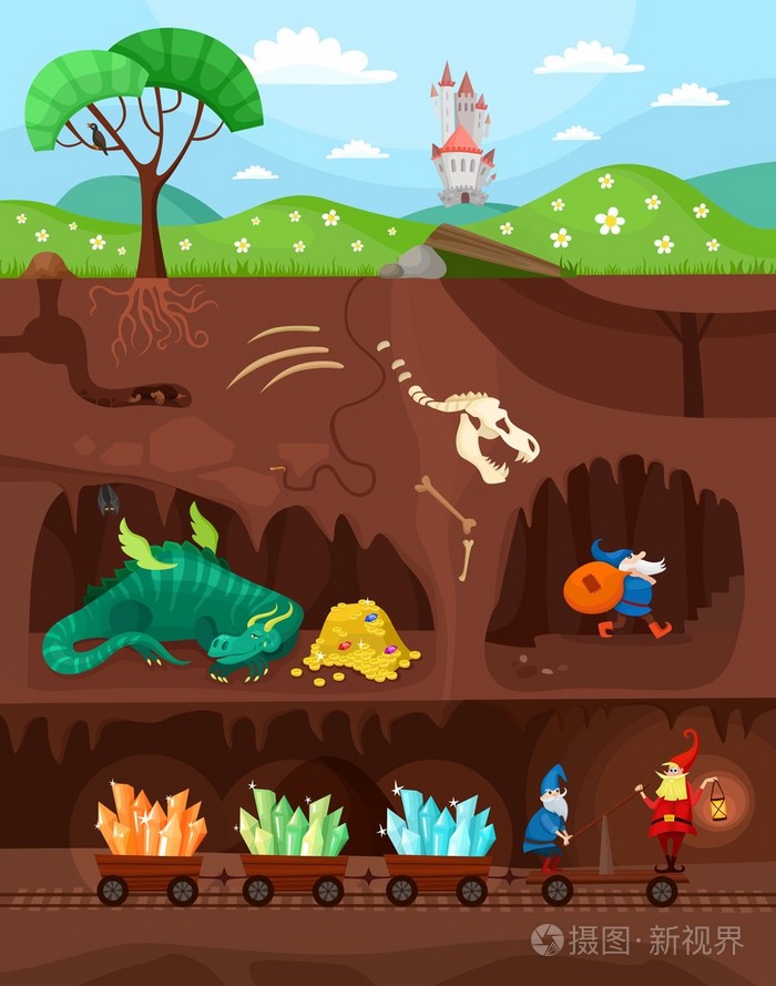 地下墓穴世界插画-正版商用图片0eeuos-摄图新视界