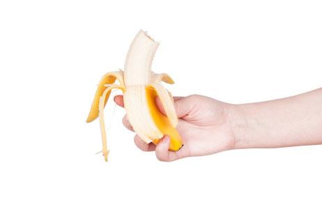 女人的手中握有一根香蕉