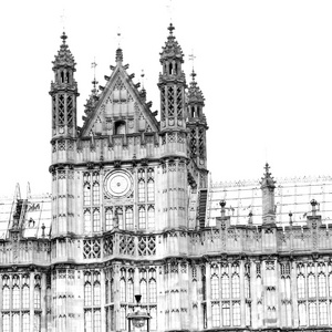 英国伦敦大本钟和历史老建筑岁的城市
