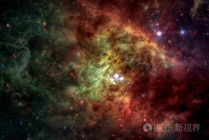 星云星系和恒星这幅图像由美国国家航空航天局提供的元素