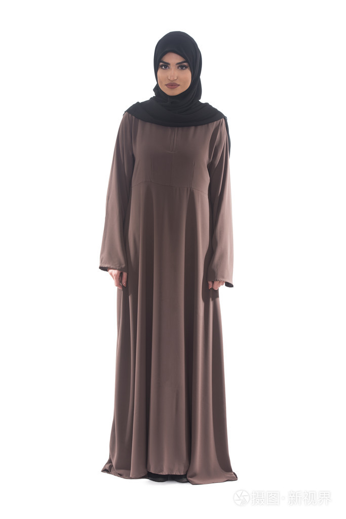 阿拉伯沙特女人全身伪装自信