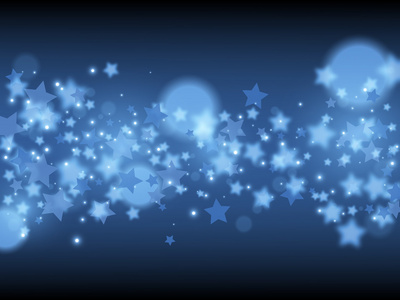 蓝色的魔法背景与星星。矢量图
