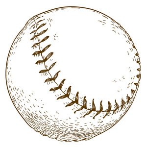 雕刻棒球球的图