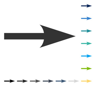 锋利的箭右矢量图标图片