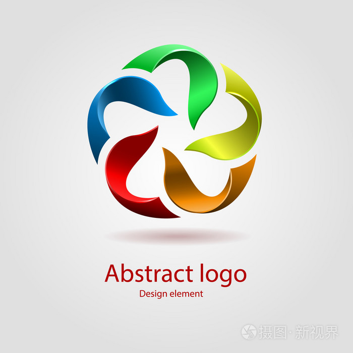 彩虹标志.设计元素.矢量