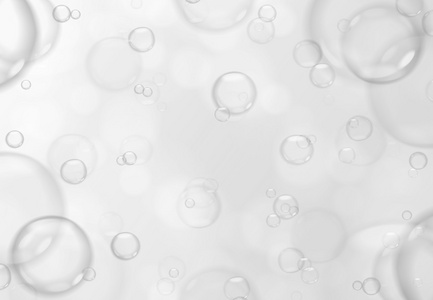 灰色背景，抽象背景的肥皂泡泡