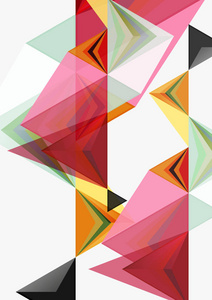 三角低多边形矢量 a4 尺寸几何抽象模板