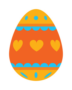 春天的符号彩色复活节彩蛋卡通春天装饰和食品符号平照片