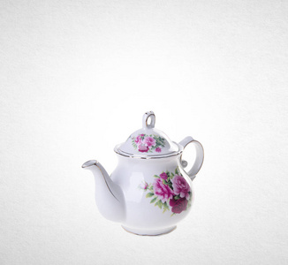 茶壶或背景上的陶瓷茶壶